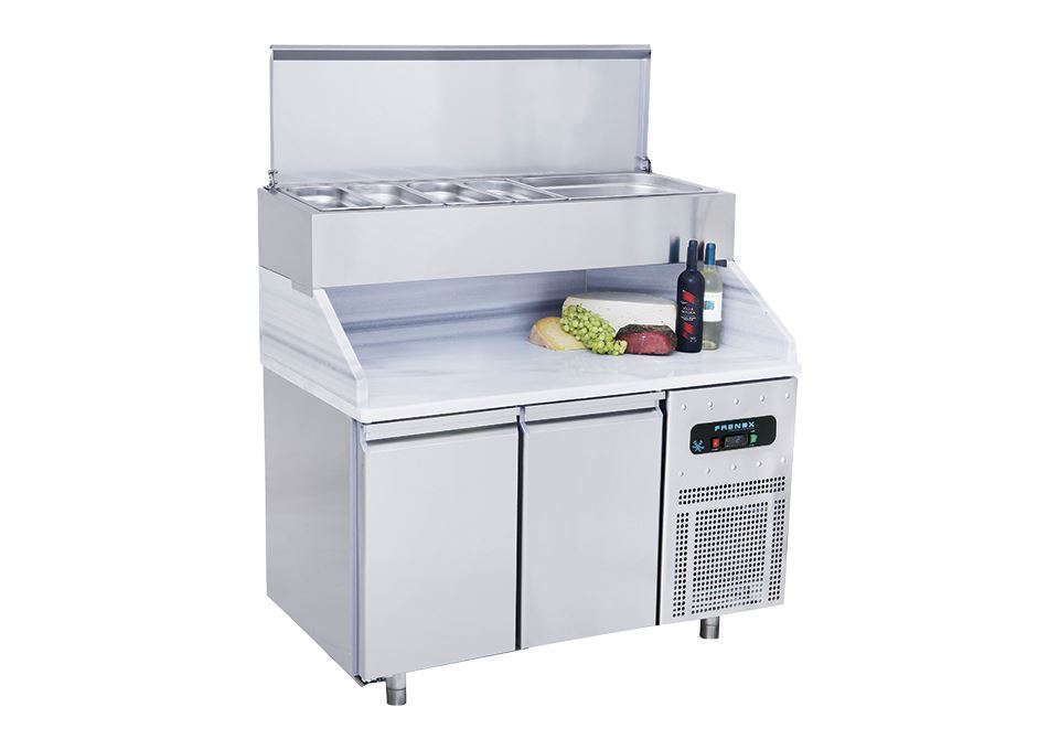 Elevated Make Up Refrigerator - with Marble Top