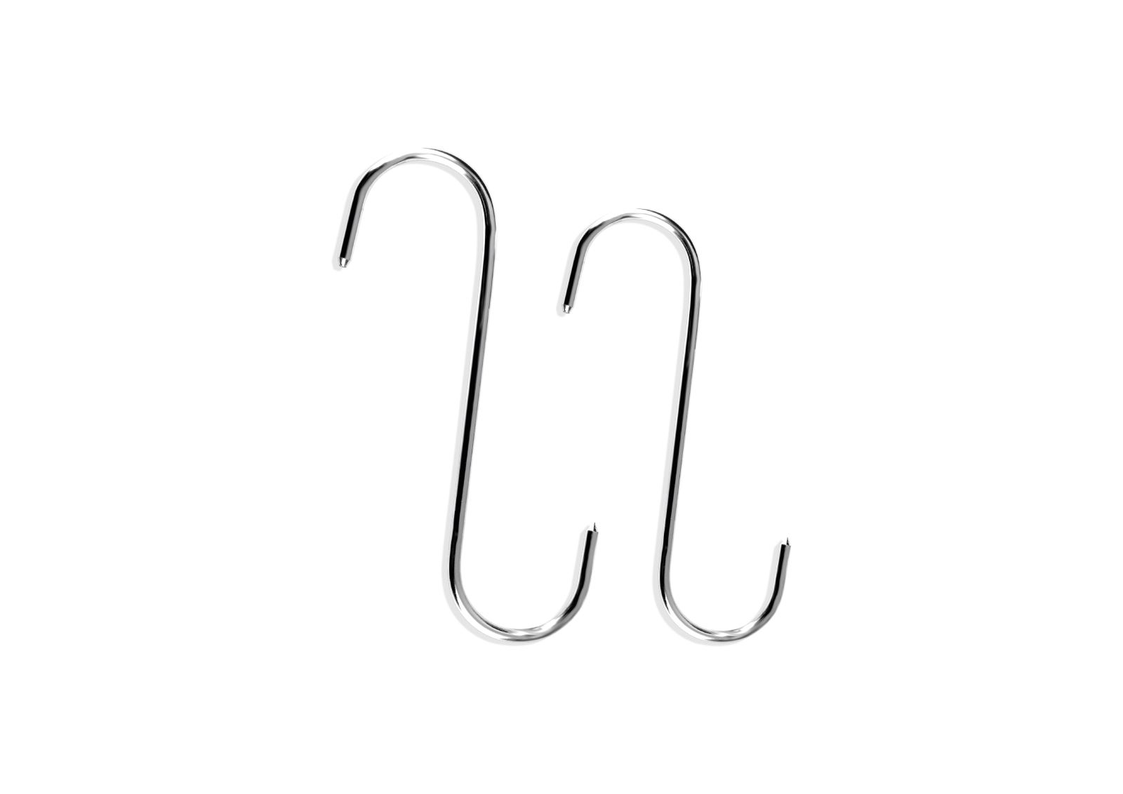 5 mm S Hook Nickel Medium
