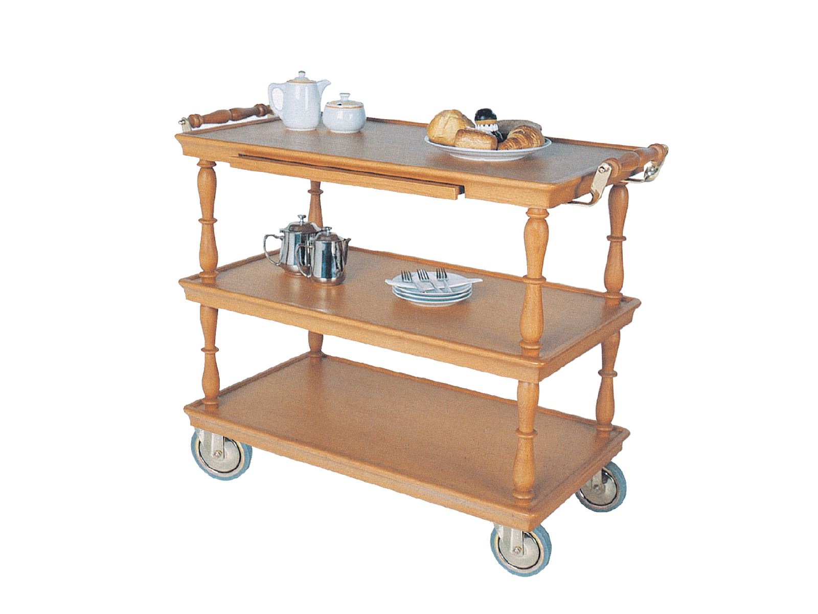 EM 125 Wooden Service Trolley