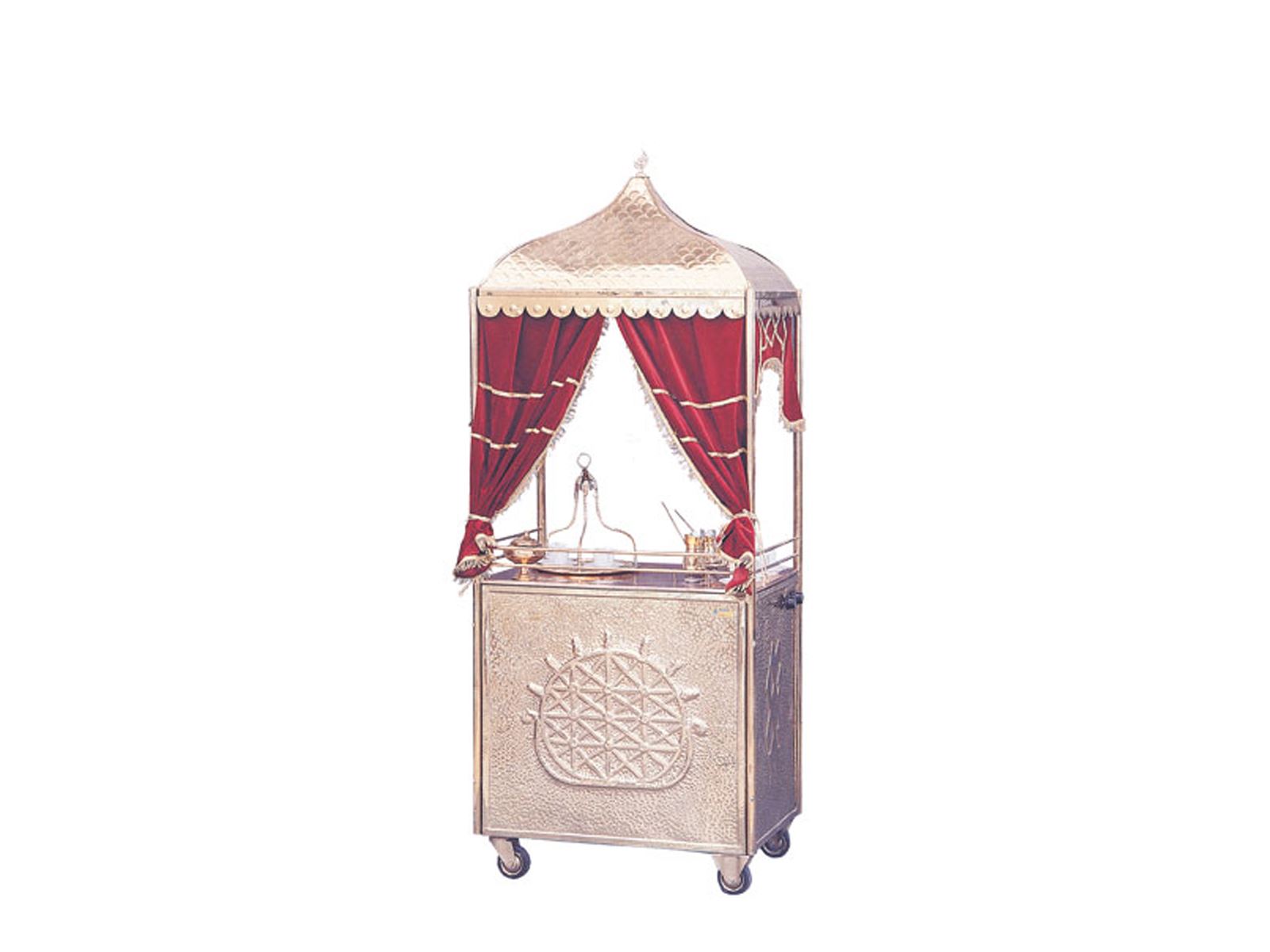 EM 206 Turkish Coffee Trolley  (Brass)