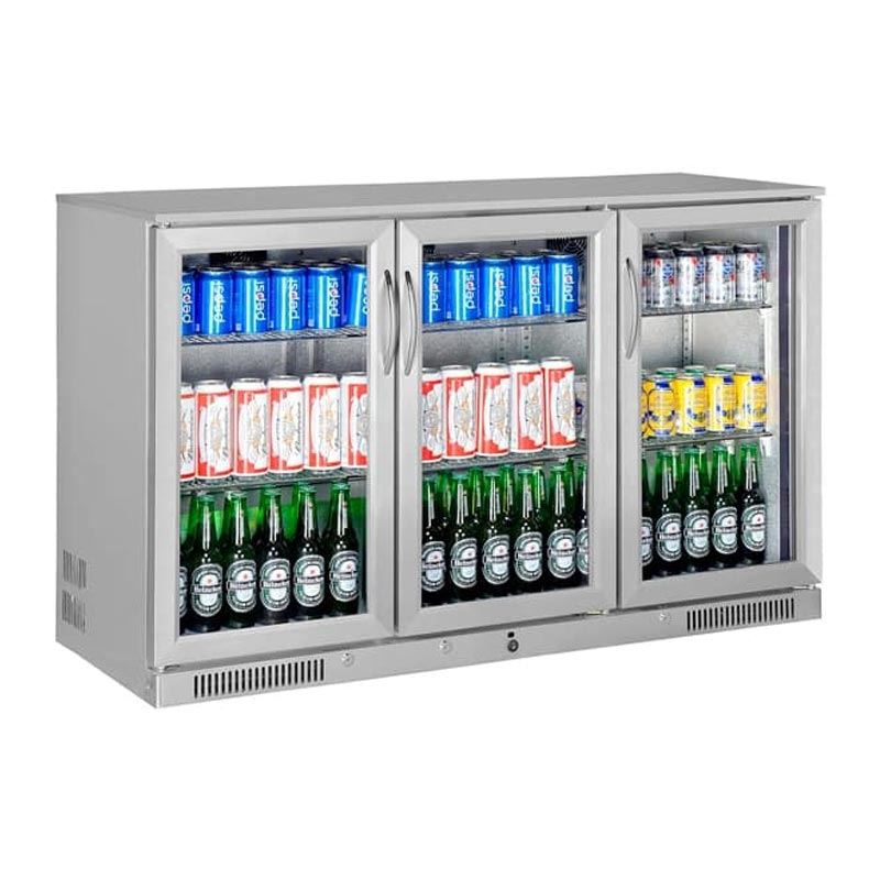 Gtech SC-338F-S Basic Line Bar Type Bottle Cooler 2 Sliding Doors (Stainless)