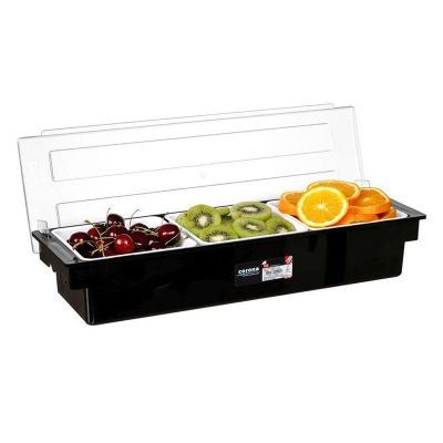 Bora Plastic Bar Container with Lid, 3 Pieces, 49.5x15.7 cm