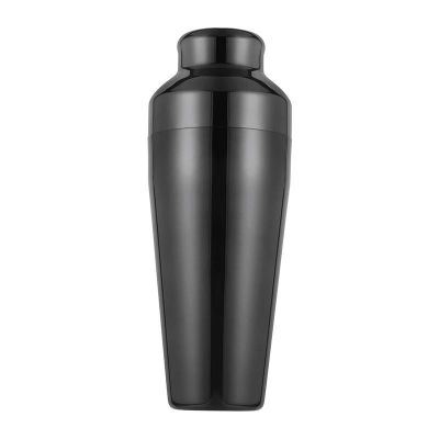 Biradlı French Model Stainless Steel Shaker, 600 ml, Black