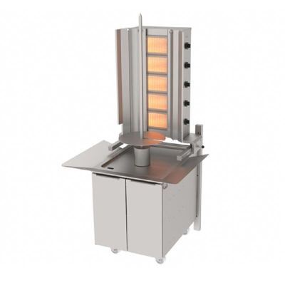Atalay Bottom Motor Car Doner Kebab Machine, 5 Burners, Natural Gas