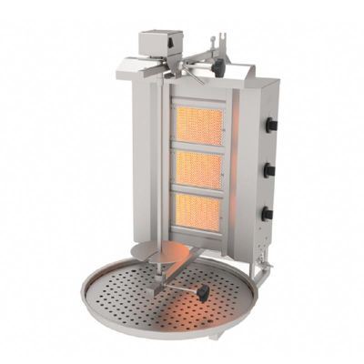 Atalay Top Motor Doner Machine, 3 Burners, Natural Gas