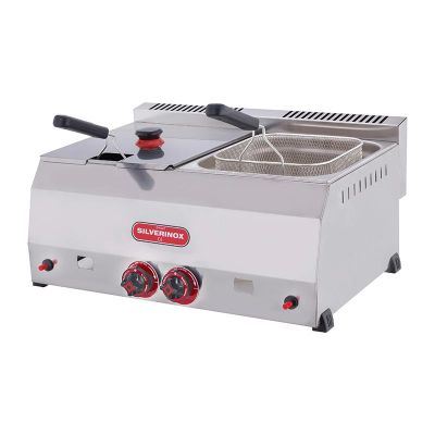 SilverInox Deep Fryer, 8+8 L, Natural Gas