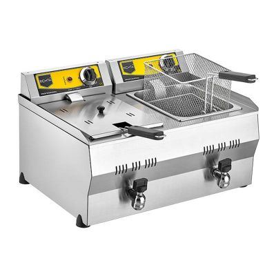 Remta R111 Oil Drain Faucet Fryer, Double, 10+10 L, Electric