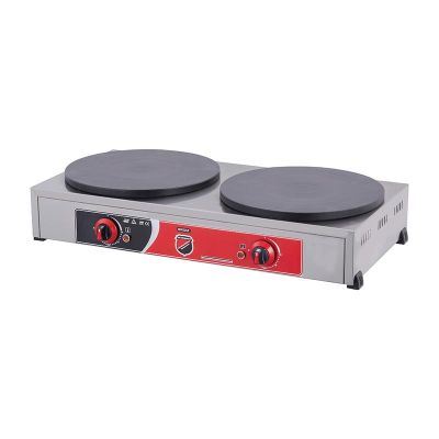 SilverInox Plate Crepe Maker, Double, 40 cm, Natural Gas, Inox