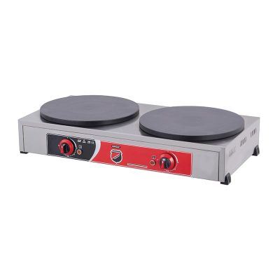 SilverInox Plate Crepe Machine, Double, 40 cm, Electric, Inox