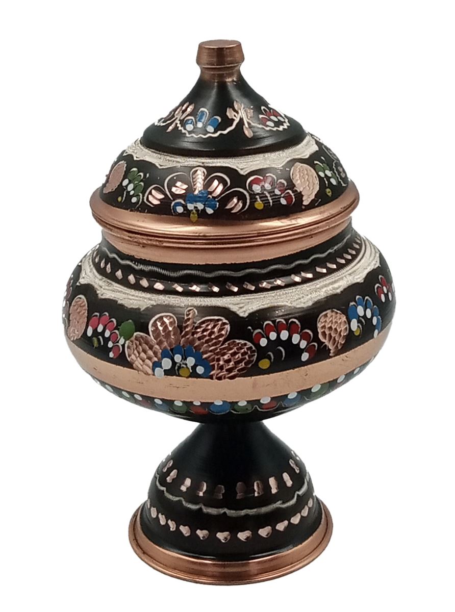 ANK.BİSŞ Bakır İşlemeli  Siyah Şekerlik