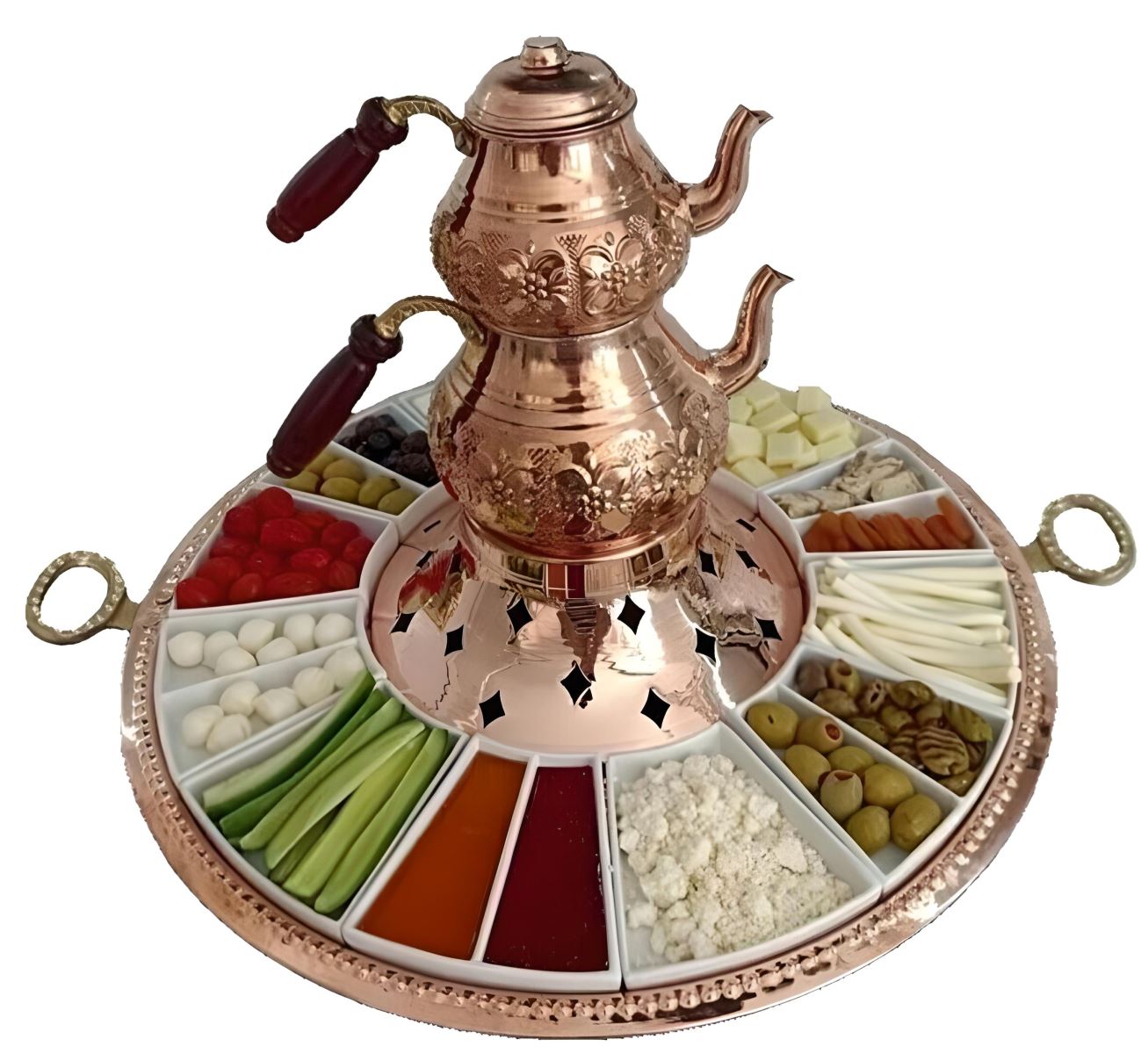 Bakır Kahvaltı Sunum Seti