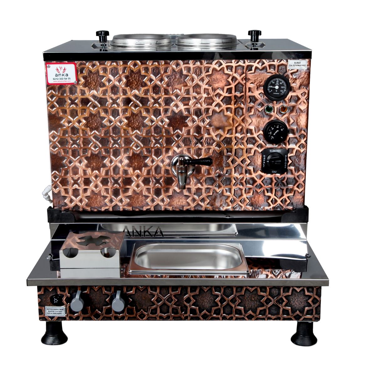 Bakır Pro Plus Otomatik Çay Makineleri 20 LT.