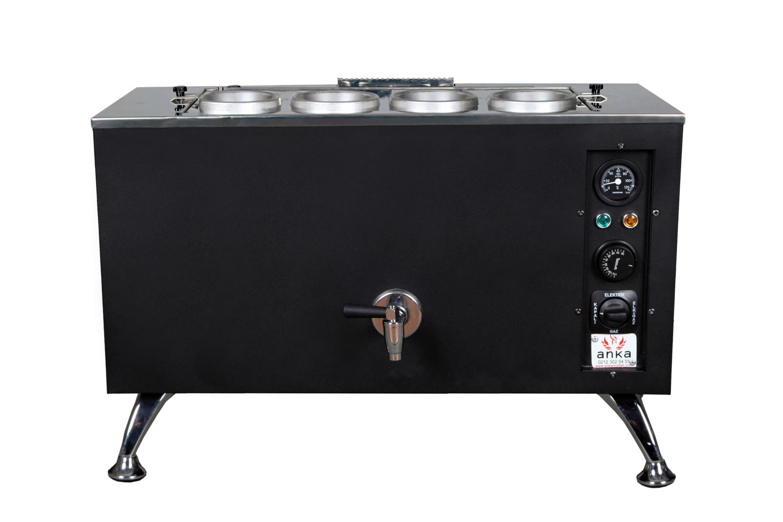 ANKA 4  Demlikli Black Pro Elektrikli Çay Kazanı  40 Lt.