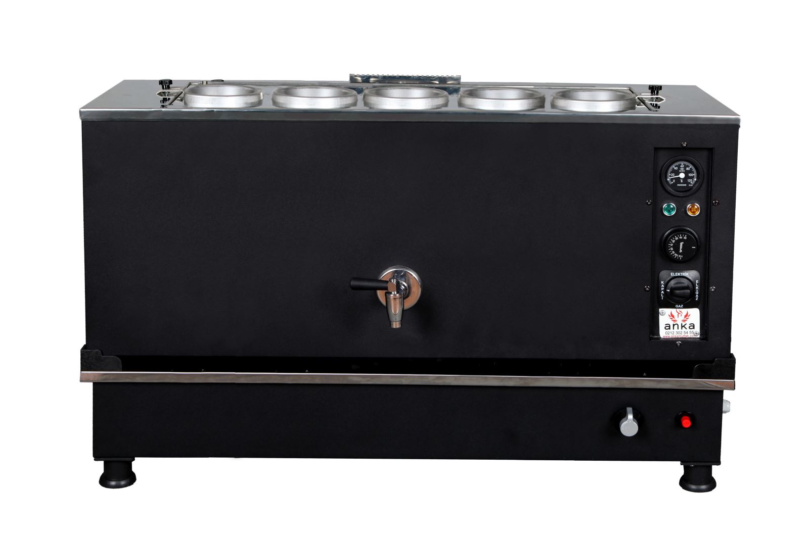 ANKA 5 Demlikli Black Pro Kompakt Otomatik Çay Kazanı 50 Lt.