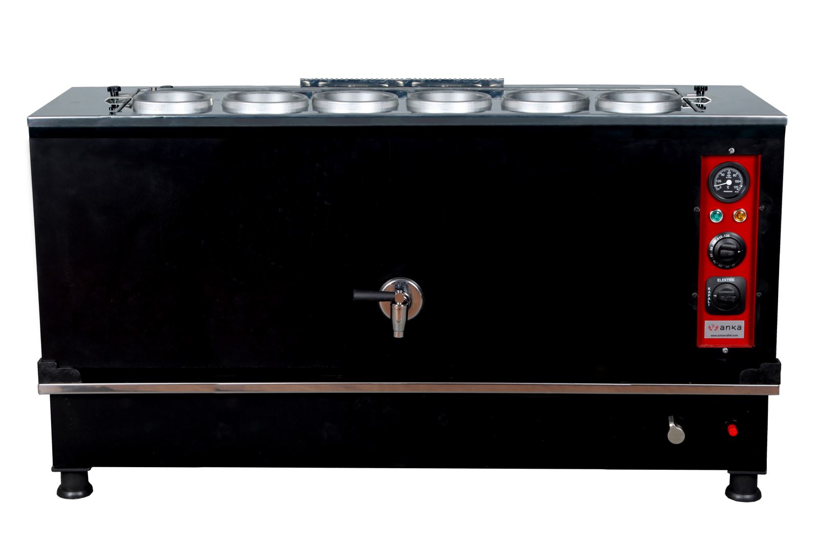 ANKA 6 Demlikli Black Pro Kompakt Otomatik Çay Kazanı 60 Lt.
