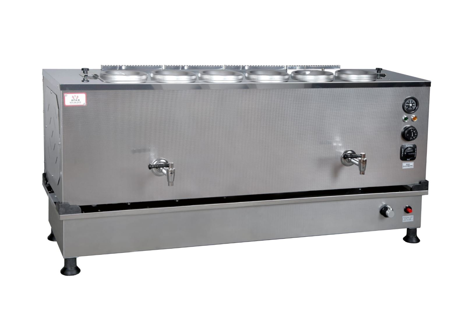 ANKA 6 Demlikli Inox Pro Kompakt Otomatik Çay Kazanı 60 Lt.