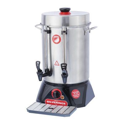 SilverInox Eko Seri Çay Makinesi, Metal Musluklu, 80 Bardak Kapasiteli, 9 L