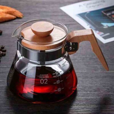 Coffee Jug Wooden Handle 600 ML (VCWN-60)