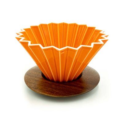 Dripper with Wooden Stand - Orange (ASD-20)