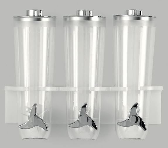 Cornfleks Dispenser With Triple Stand Set Of 3 (Wall Mounted)