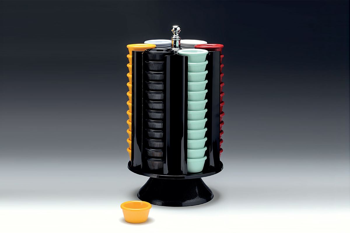 Polycarbonate Rotary Stand For Sauce and Jam