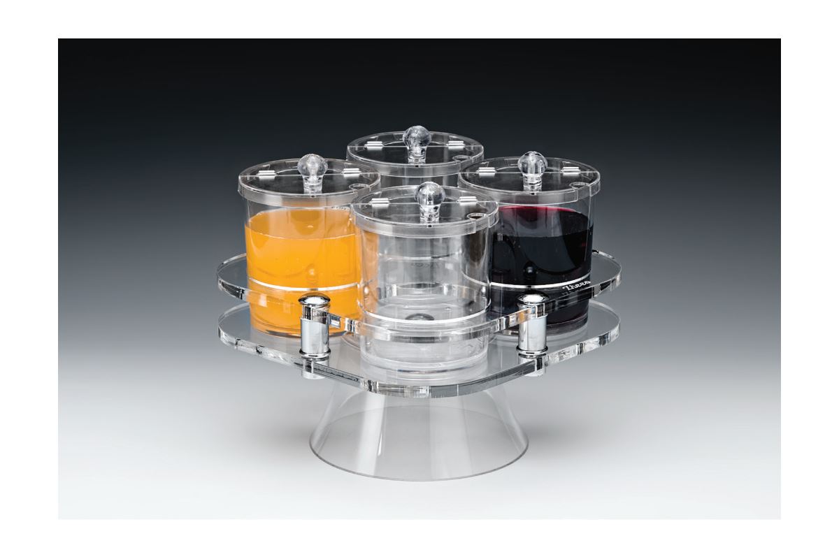 Polycarbonate Sauce, Jam, Spıce Container Stand Rotating
