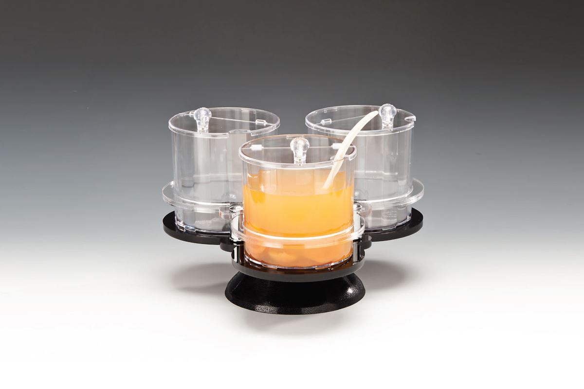 Polycarbonate Sauce And Jam Dish Stand / 1.5 Lt / Rotating