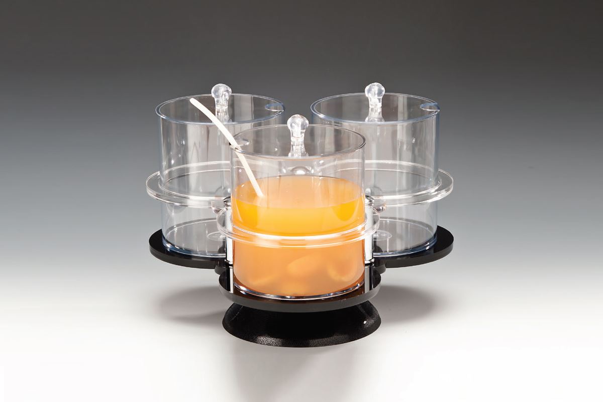 Polycarbonate Sauce And Jam Dish Stand / 2.1 Lt / Rotating