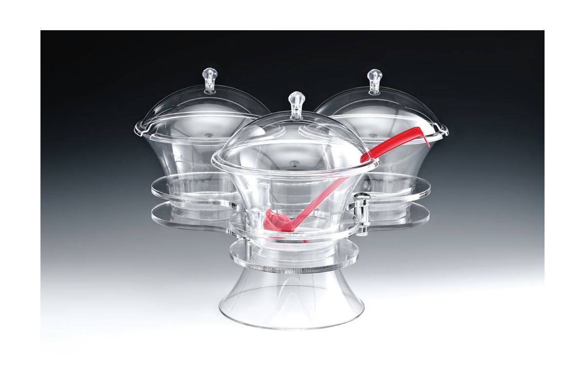 Polycarbonate Sauce And Jam Dish Stand / Rotating