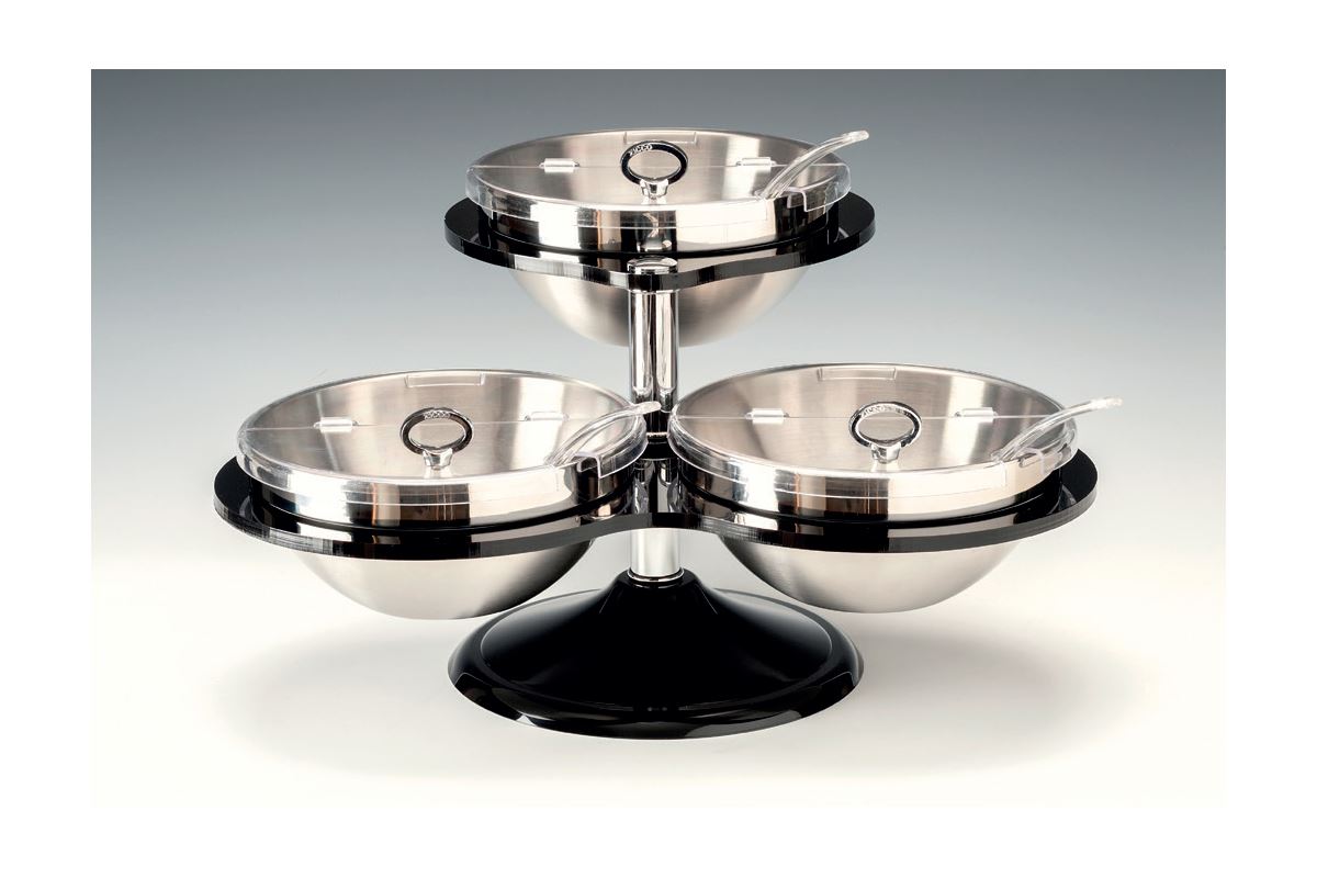 Display Stand With Steel Bowl