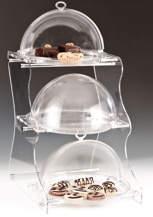 Display Stand With Polycarbonate Bell Jar