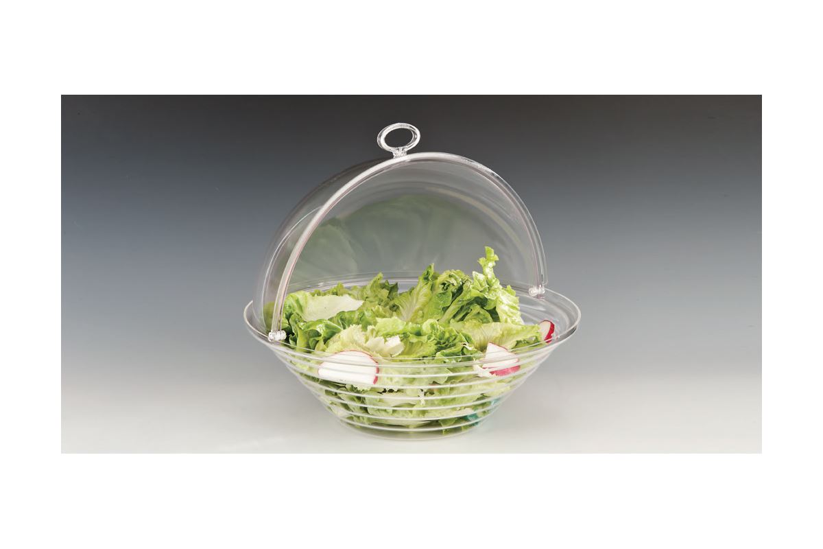 Polycarbonate Rolltop Bell Jar With Lid-34 cm
