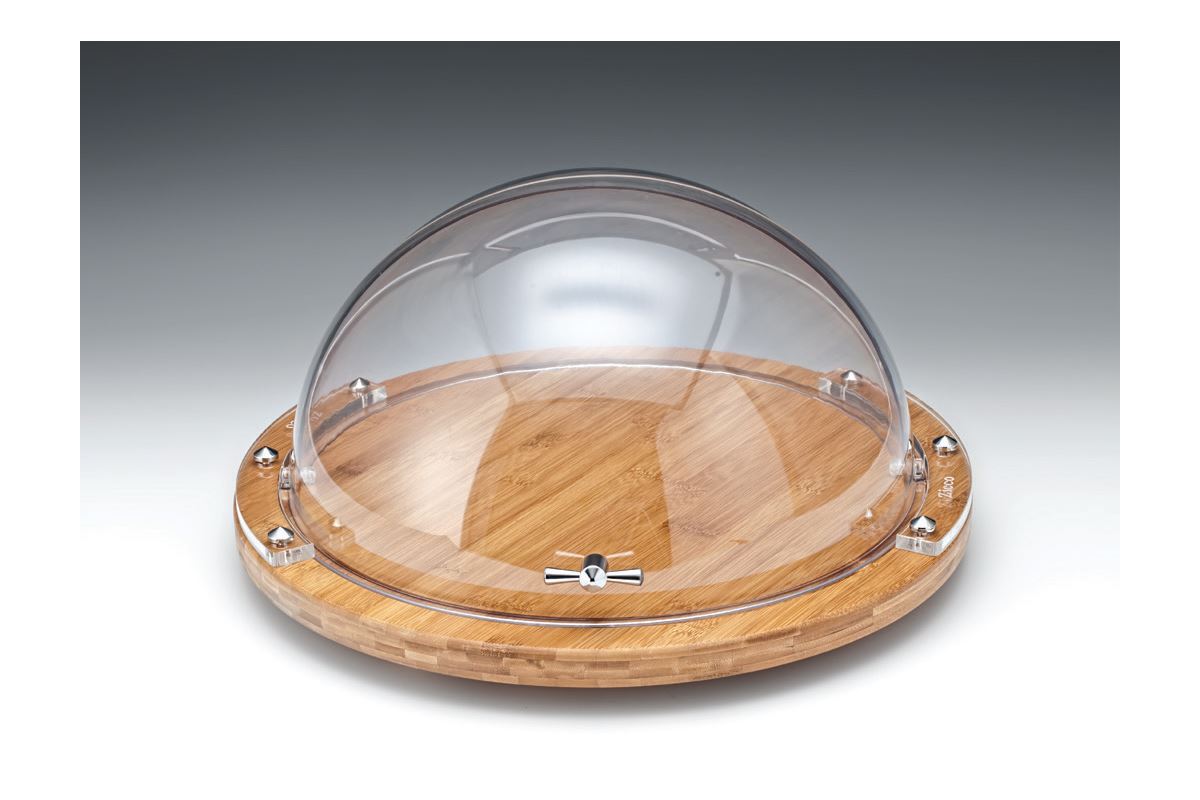 Polycarbonate Rolltop Bell Jar With Lid