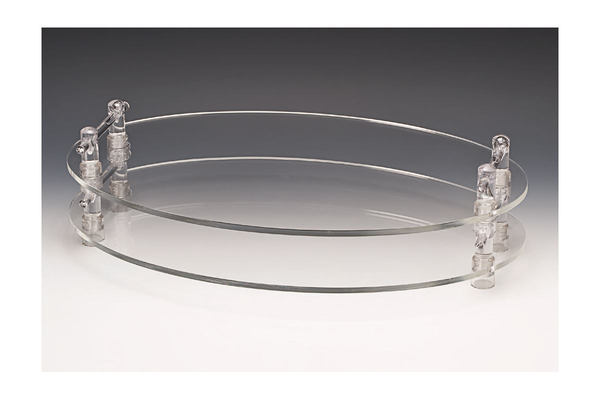 Display Stand With Mirror / Oval