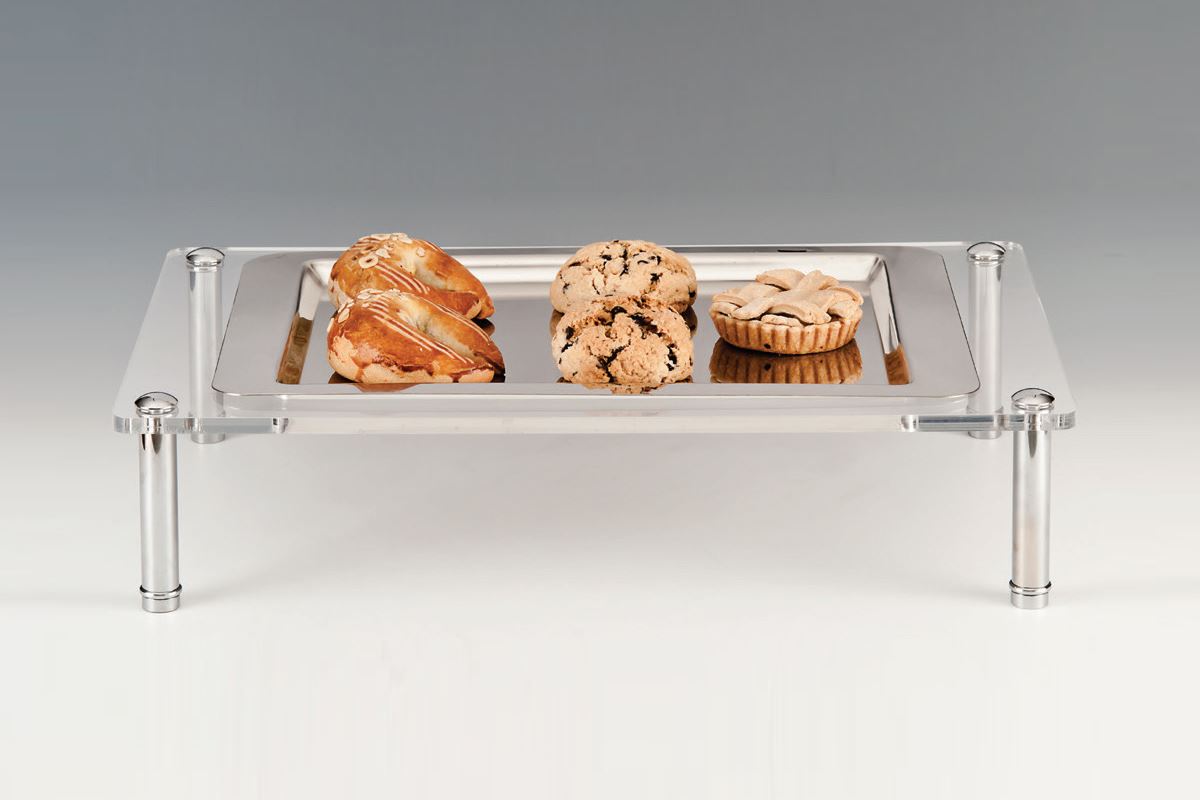 Display Stand With Steel Tray 18/10