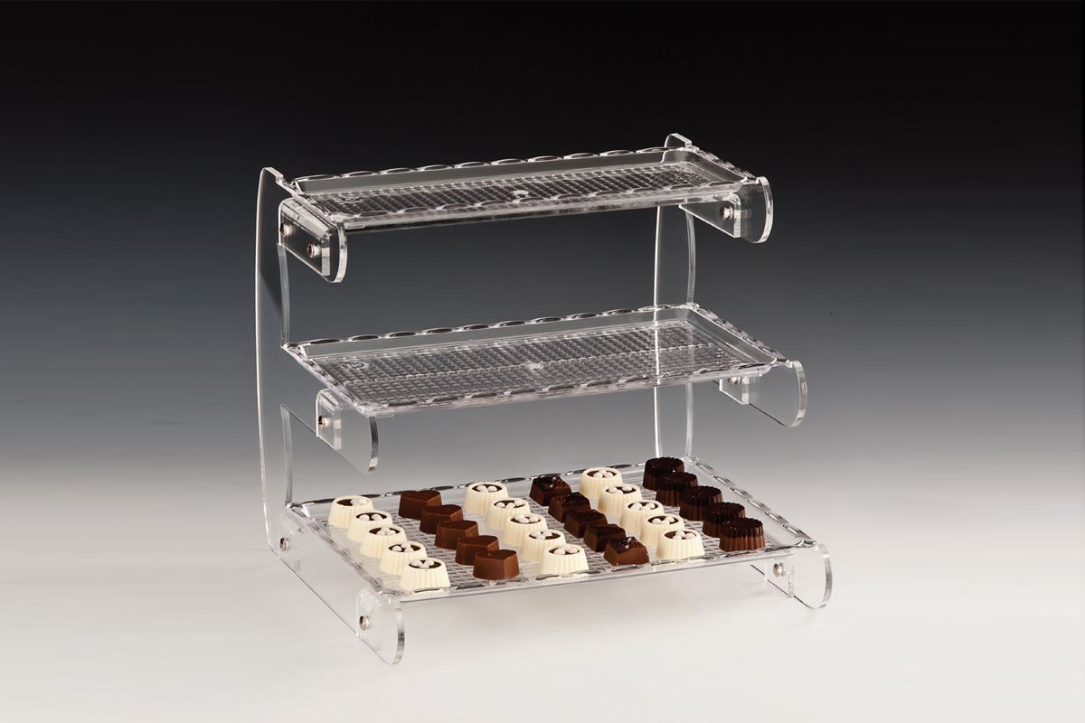 Display Stand With Polycarbonate Tray