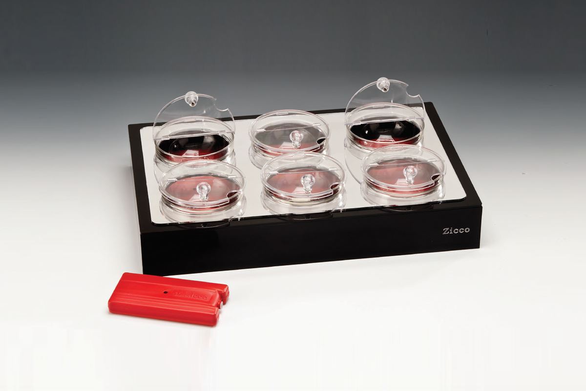 Display Stand With Glass Bowl, Cover And Cooler