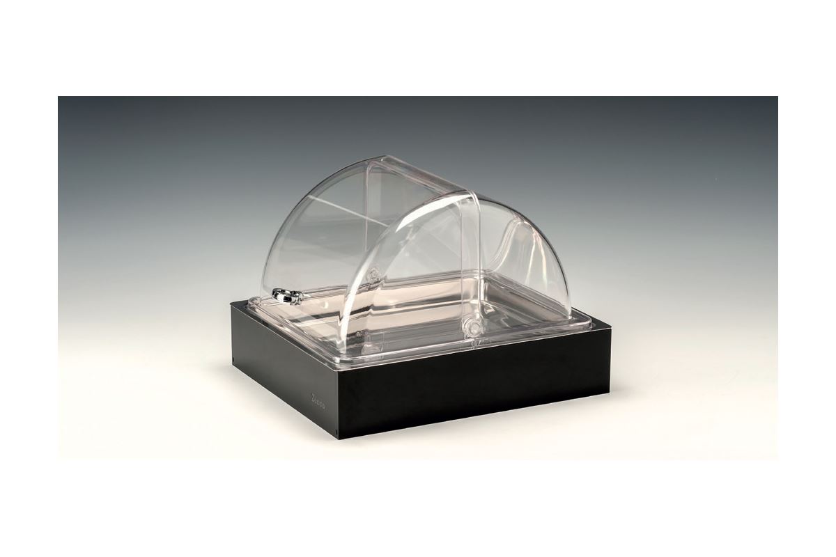 Polycarbonate Rolltop Dİsplay Stand Wİth Cover And Cooler Gn 1/2