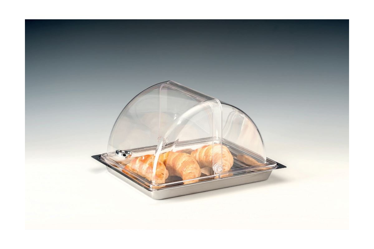 Food Contaıner Wıth Polycarbonate Rolltop Lıd Gn 1/2, 18/10