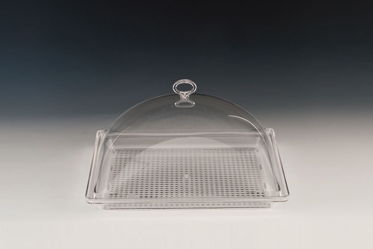 Food Contaıner Wıth Polycarbonate Tray / Square