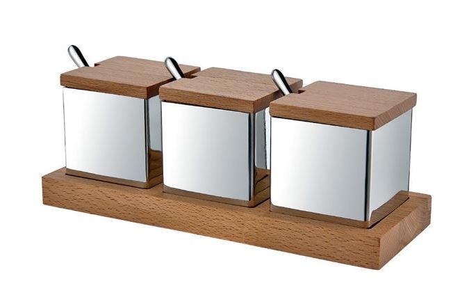 Triple Square Spice Shaker Set (Mat-Glossy)