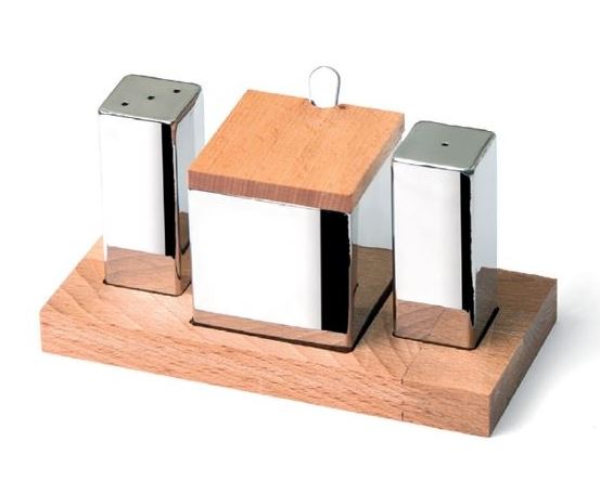 Triple Square Salt Spice Shaker Set