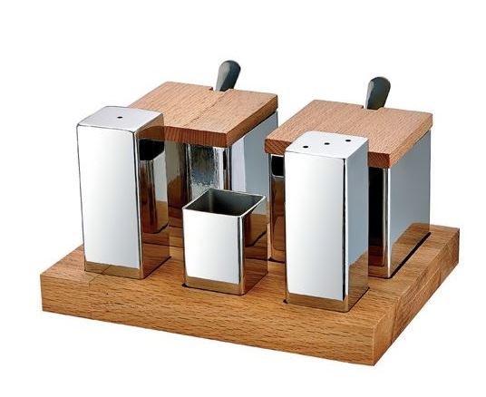 5'li Square Salt-Spice Shaker Set (Mat-Glossy)