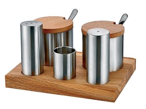5'li Round Salt-Spice Shaker Set (Mat-Glossy)