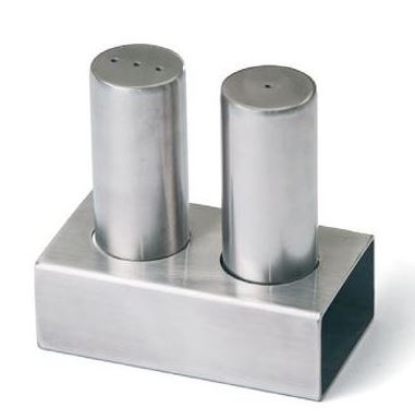 Double Round Thin Salt Shaker Set (Mat-Shiny)