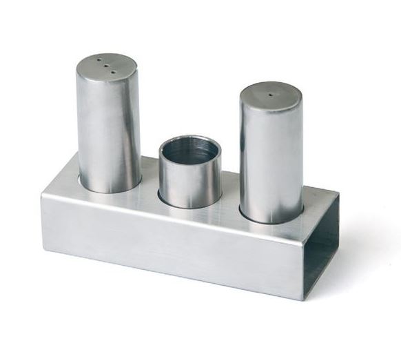 Triple Round Thin Salt Shaker Set (Mat-Shiny)