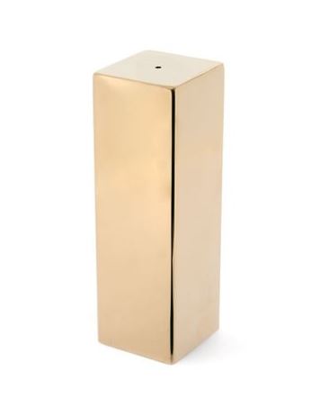Single Square Pepper Shaker (Gold)