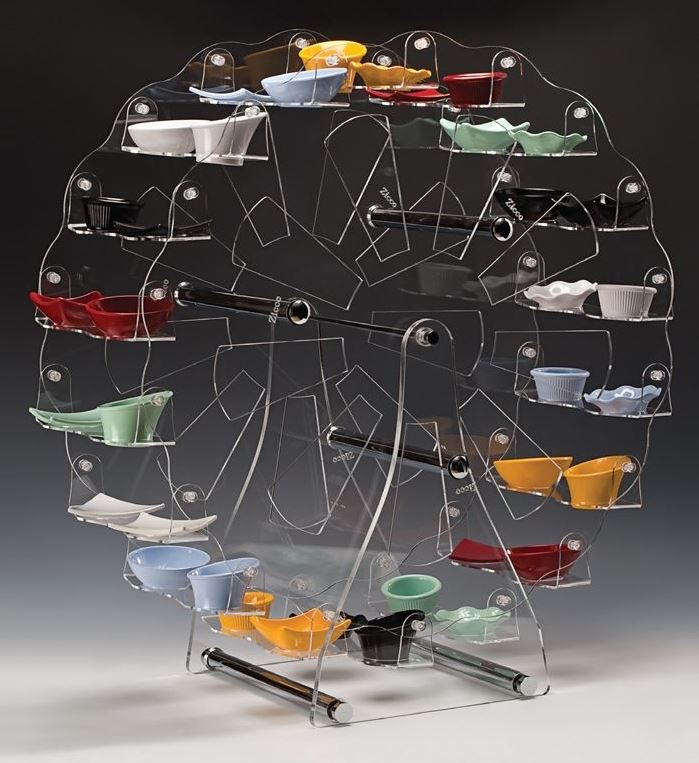 Rotating Acrylic Display Stand with 36 Pieces