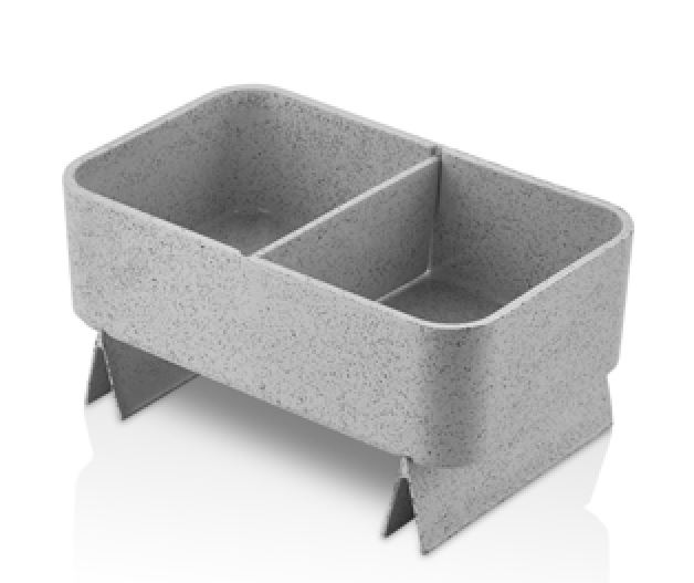 RIVERIA Container with a Divider & 2 pcs. Risers