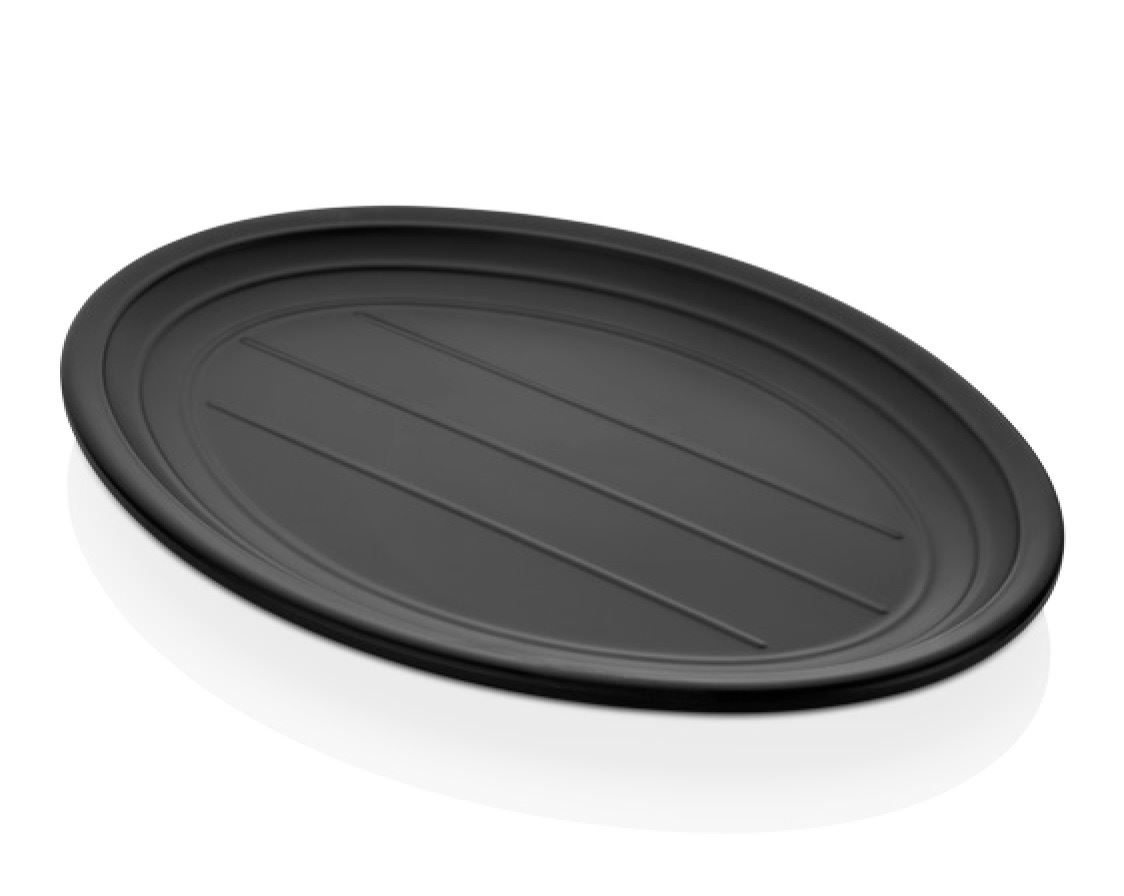 TERRA BLACK Oval Plate